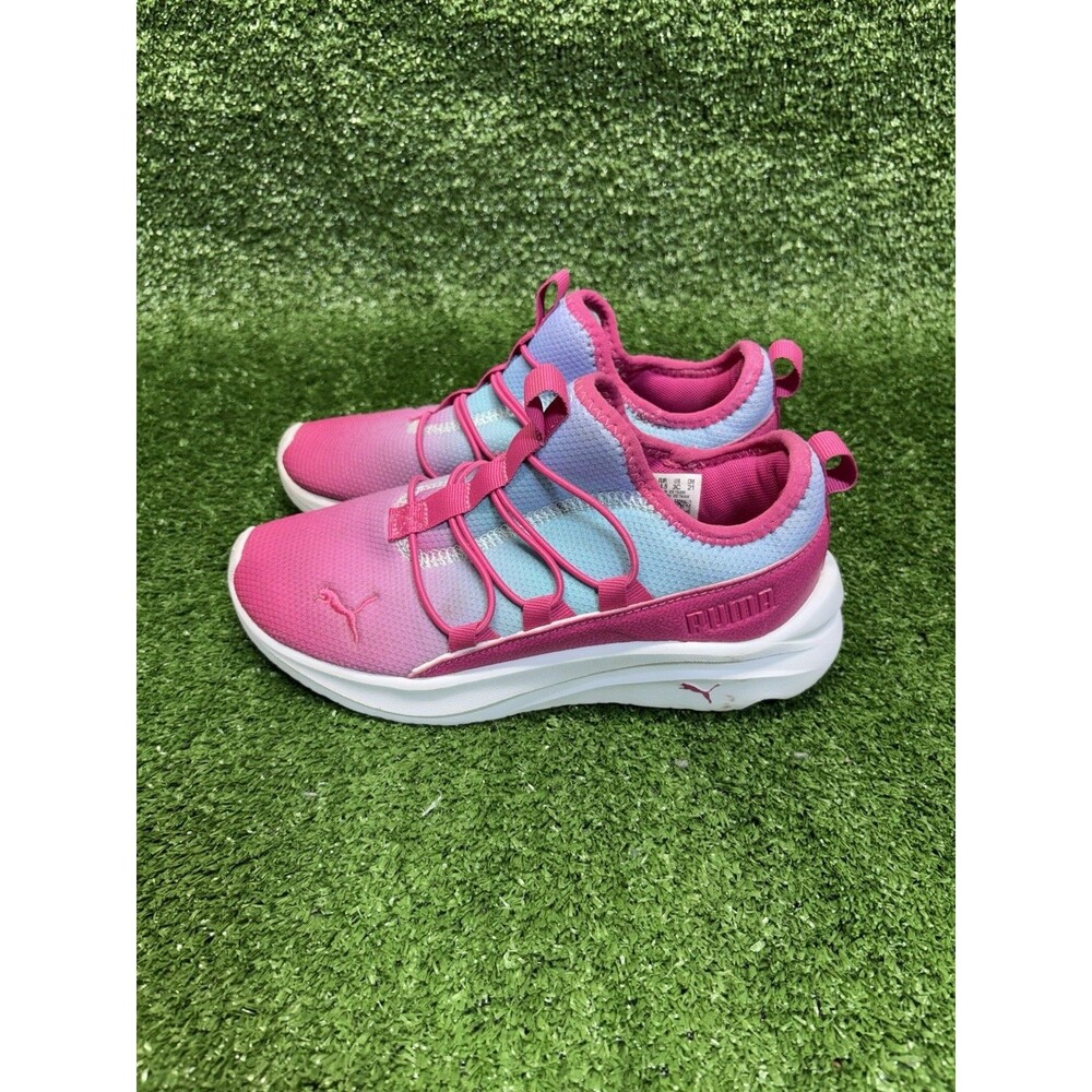 PUMA Girls Slip-On Sneaker Shoes One4all Sugar Rush Pink Blue White US Size 3C